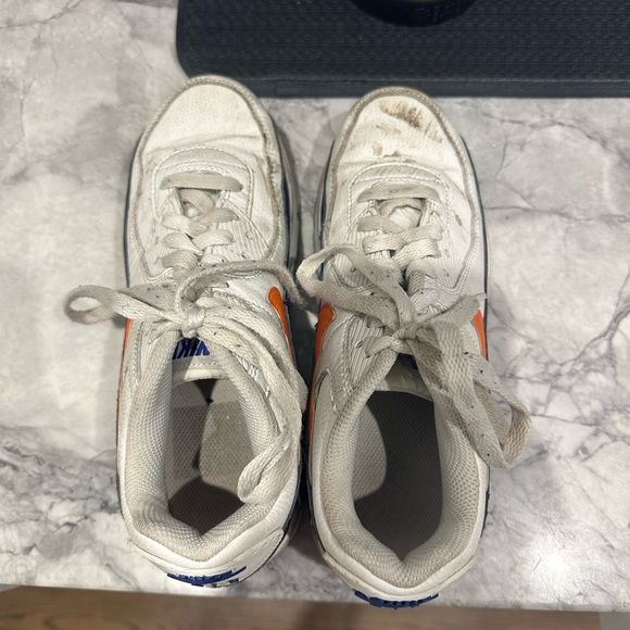 Nike Air Max 90 White Photo Blue Total Orange - Picture 7 of 8